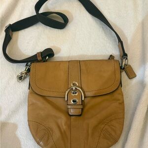 Vintage Coach Soho Tan Leather Crossbody